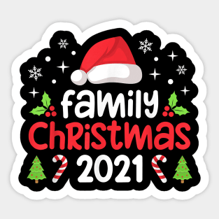 Family Christmas 2021 Matching s Squad Santa Elf Funny Sticker